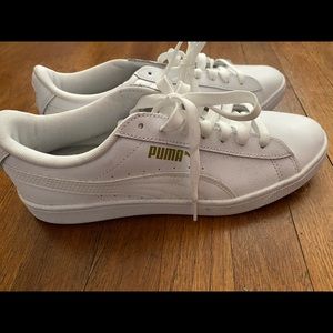 Puma White Leather Sneakers
